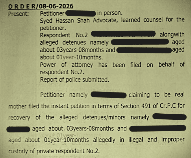 Child Custody Success Under Section 491 Cr.P.C.: Mother Reunited with Children